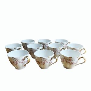 Set of 10 Theodore Haviland "Varenne" Demitasse Cups